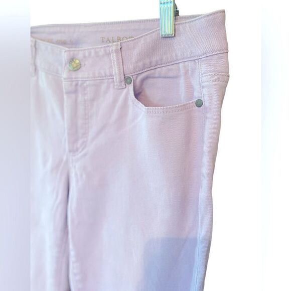 Talbots Sz 6 Lilac Purple Crop Zipper Ankle Denim Jeans Pants - Picture 5 of 6
